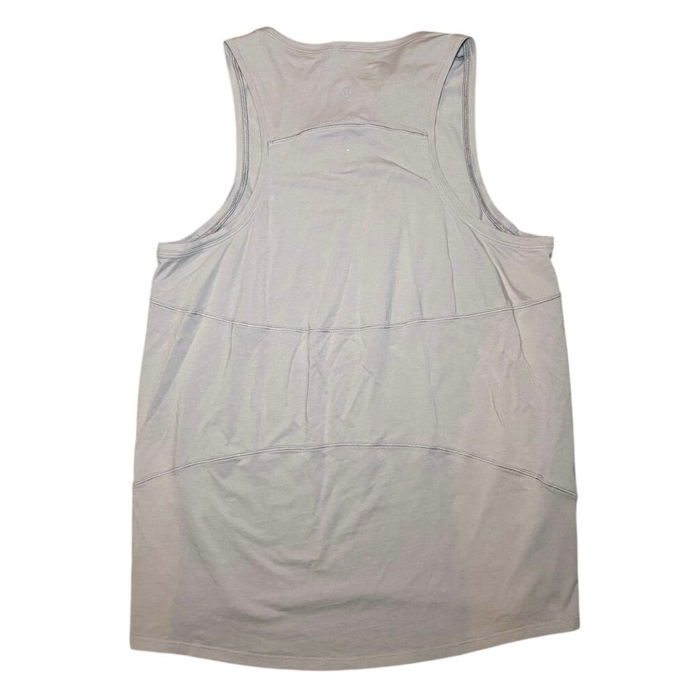 Lululemon Back In Action Tank Pima Cotton Lavender Grey Size 6 - Picture 3 of 4